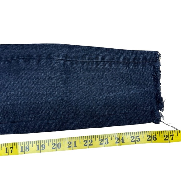 We the Free Free People Black Stella Rip High Waisted Skinny Jeans Raw Hem 24 - Picture 15 of 16